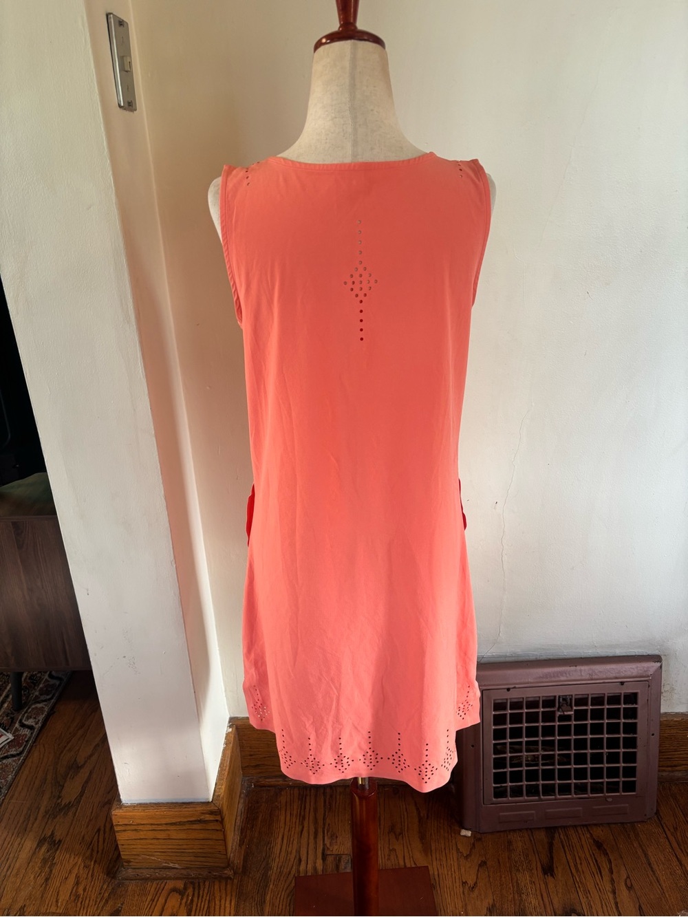 Title Nine Unconventional Orange Laser Cut Athletic Dress - Picture 3 of 5